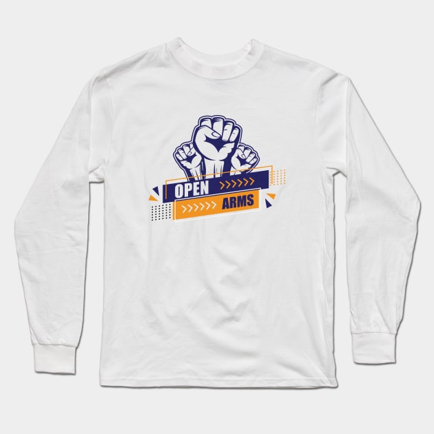 Open Arms Long Sleeve T-Shirt by Sanzida Design